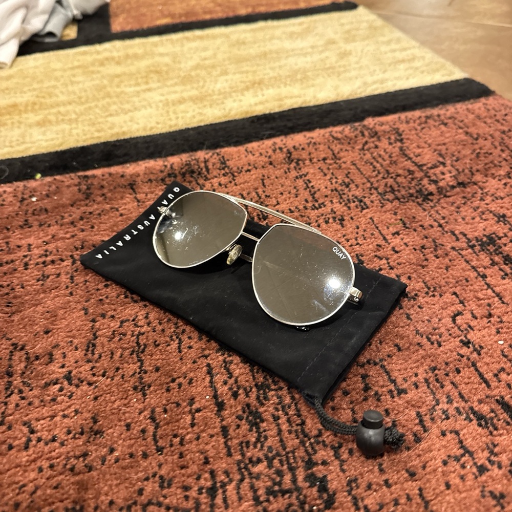 Quay Australia Metallic Aviator Sunglasses